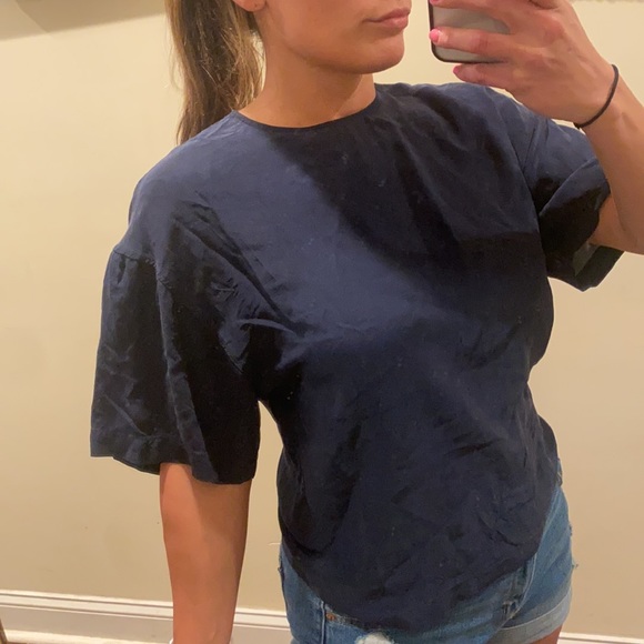 Eleanor P Brenner 100% Silk Short Sleeve Top - Picture 6 of 11